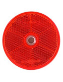 CATADIOPTRE ROUGE ROND ADHÉSIF ( avec 2 trous de fixations diamètre 5.5 mm)