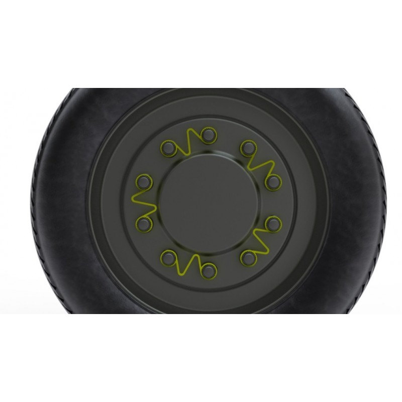Dustite LR noir 33 mm, indicateur de desserrage pour roues avec enjoliveur