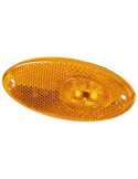 FEU DE GABARIT A PLAQUER LATERAL  ORANGE avec lampe 24V