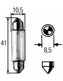 Lampe Navette  24V 5W  Heavy-Duty  HELLA ( Culot SV8.5)