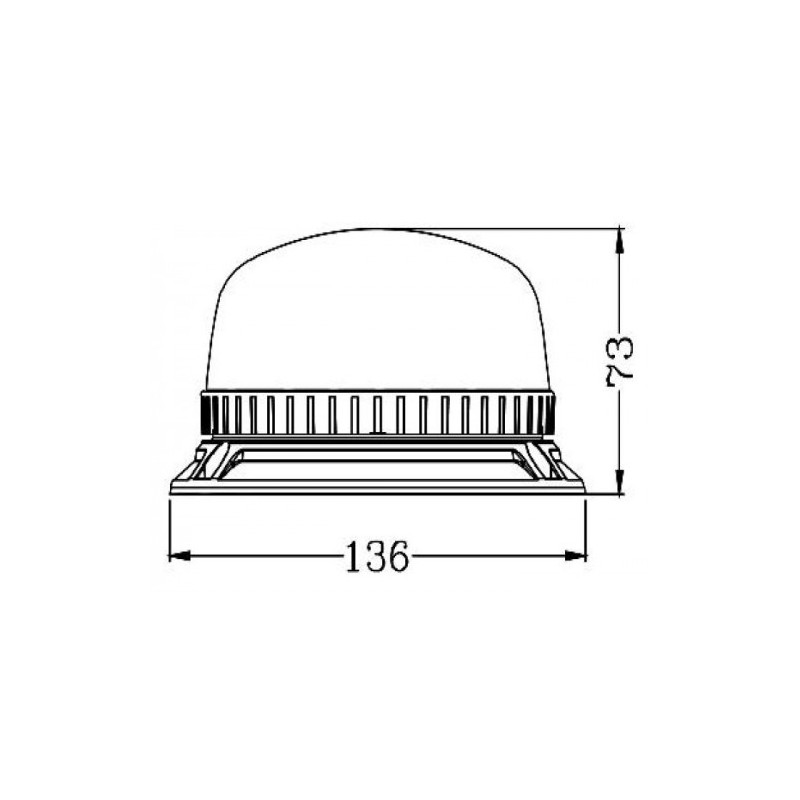 GYROPHARE ORANGE A POSER 3 POINT A LED 10 A 30 V HOMOLOGUE R65