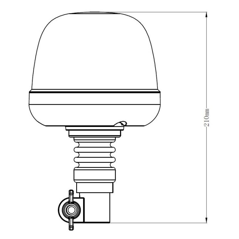 Gyrophare orange plat Ø10mm de Pistenking