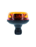 GYROPHARE ORANGE LED SUR TIGE FLEXIBLE  12/24 V  ( R65 / R10 ) MULTIFONCTIONS  210 X 128 MM