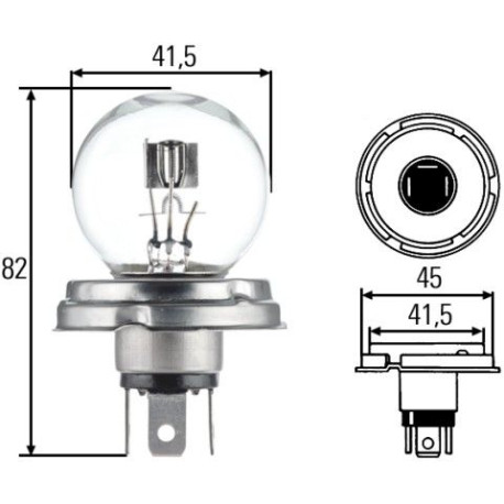Ampoule R2 12v 45-40w P45t