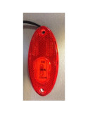 FEU DE GABARIT OVALE 12/24V 2 LED ROUGE TYPE HELLA