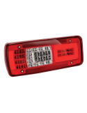 LC11 LED - Feu arrière LED Gauche avec éclaireur de plaque et connecteur HDSCS 8 voies Arrière IVECO Marque Vignal