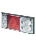 Feu Arriere droit LED avec triangle 12/24V 758/01/04 pour remorque CHEREAU, OMAR RIMORCHI 