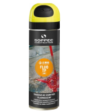 Peinture traceur de chantier 9 à 12 mois jaune fluo - lot de 12 aérosols 500ml